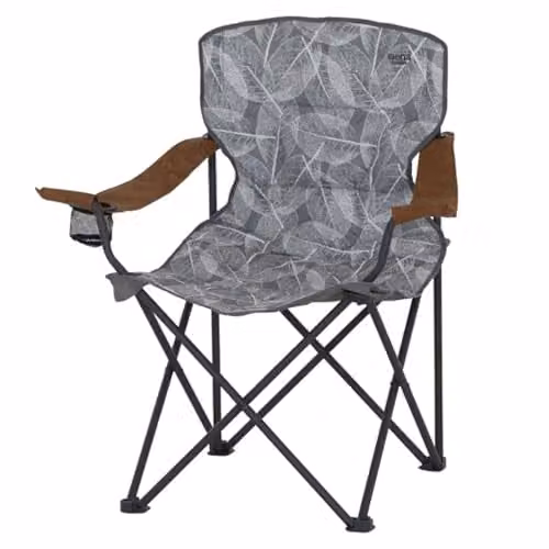 Siena Garden Opvouwbare fauteuil Natura grijs met aluminium frame en textilene bekleding