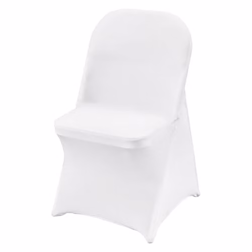 VEVOR Stretch Spandex Klapstoelhoezen, Universele Wasbare Beschermhoezen voor Eetkamerstoelen, Wit, 100 stuks