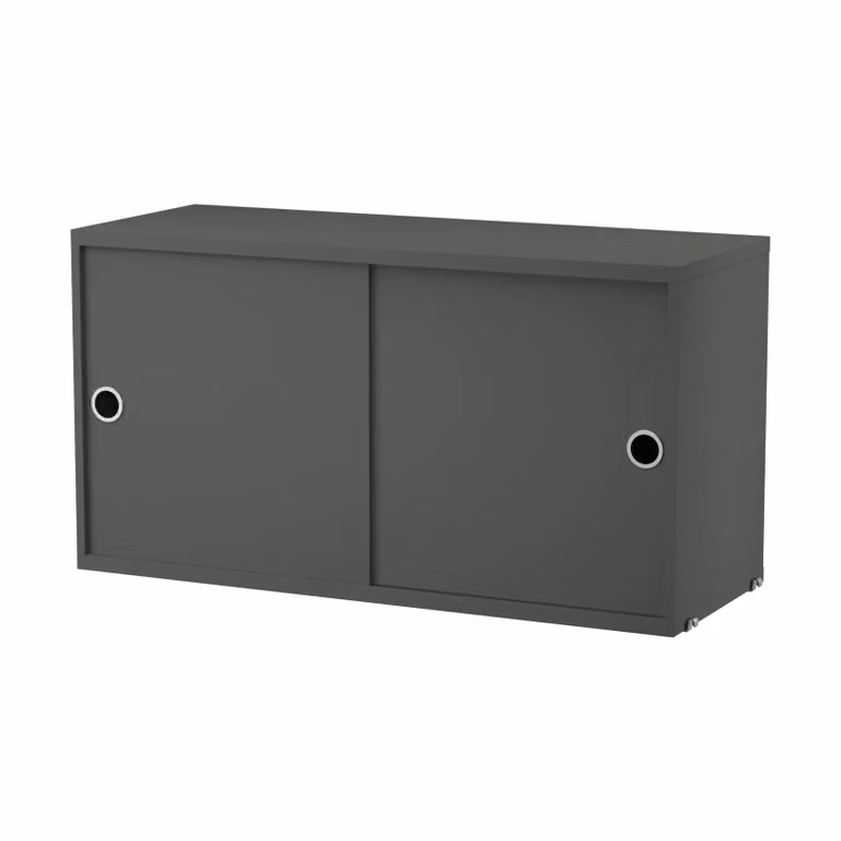 String kast met schuifdeur Donkergrijs B/D/H: 78 x 30 cm