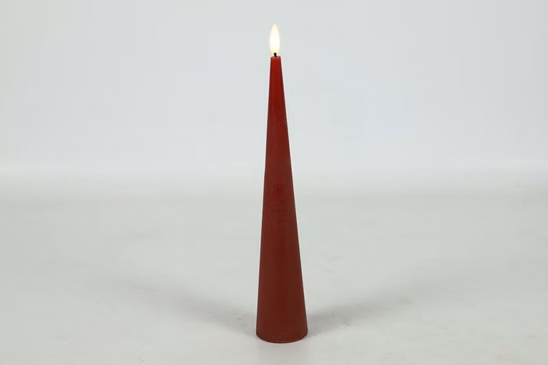 Countryfield Ledkaars Kegel Lyon Rood D: 5 cm, H: 29 cm