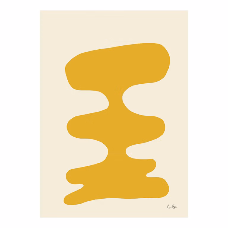Paper Collective Grafische Poster Soft Yellow B/D: 30 x 40 cm