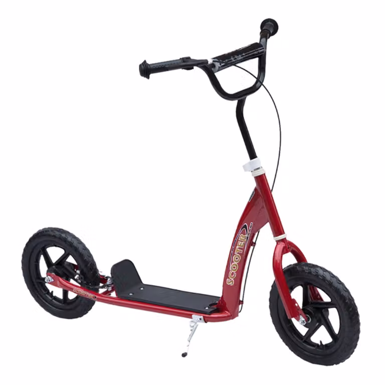 HOMCOM kinderloopfiets met achterrem en EVA-wielen, 12 inch, rood