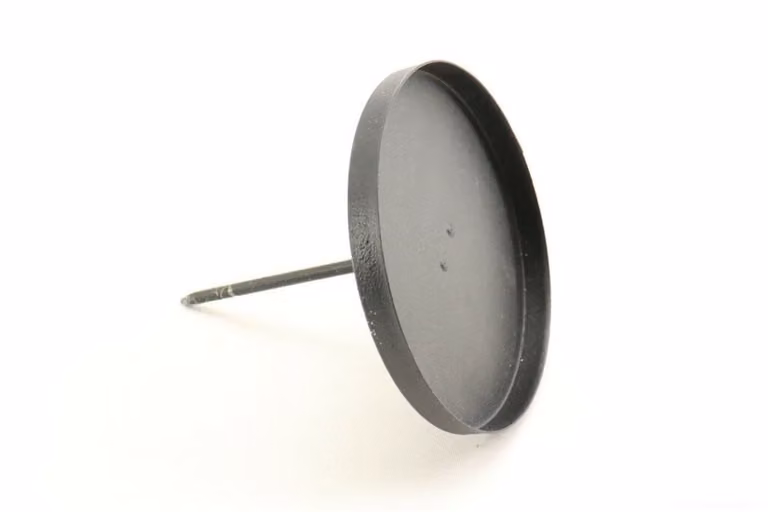 HBX Kaarshouder zwart voor stompkaarsen, 2 stuks, Hoogte: 11 cm