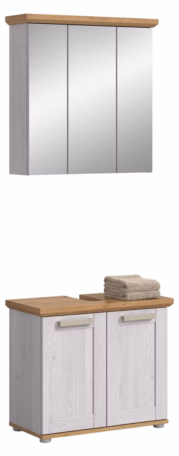 Xonox Badkamercombinatie Verona 2-delig met Wastafelblad Sibiu Larche en Kast Artisan Eik