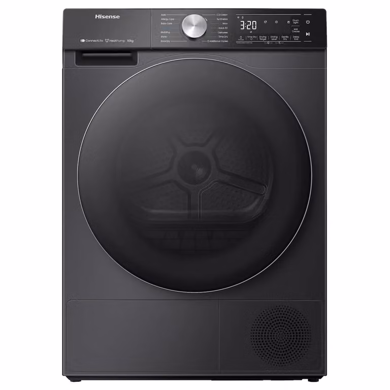 Hisense DH5S102BB Warmtepompdroger Zwart met Wifi en App-besturing