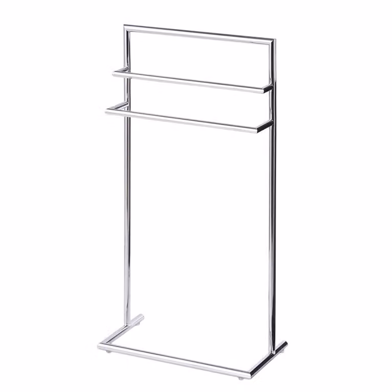 home24 Staand handdoekenrek Matheo Chroomkleurig zilver B/D/H: 44 x 23 x 83 cm