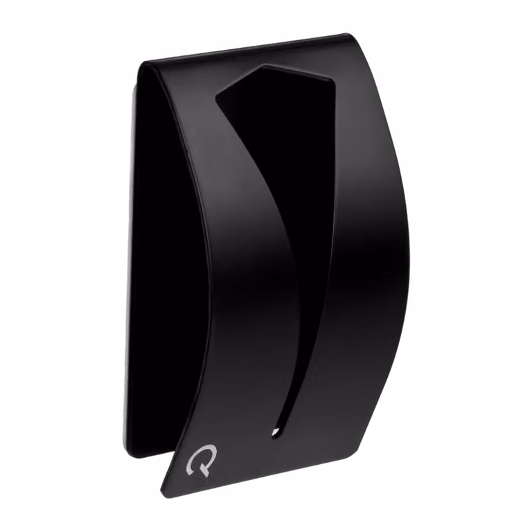 QUVIO Handdoekhouder met plakstrip - RVS - Zwart