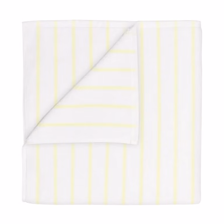 Blomus Arto handdoek Transparant geel-wit, 70 x 140 cm