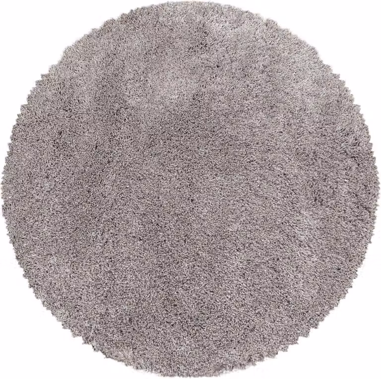 Rond Hoogpolig Vloerkleed Beige - Modern Monochroom Tapijt voor de Woonkamer