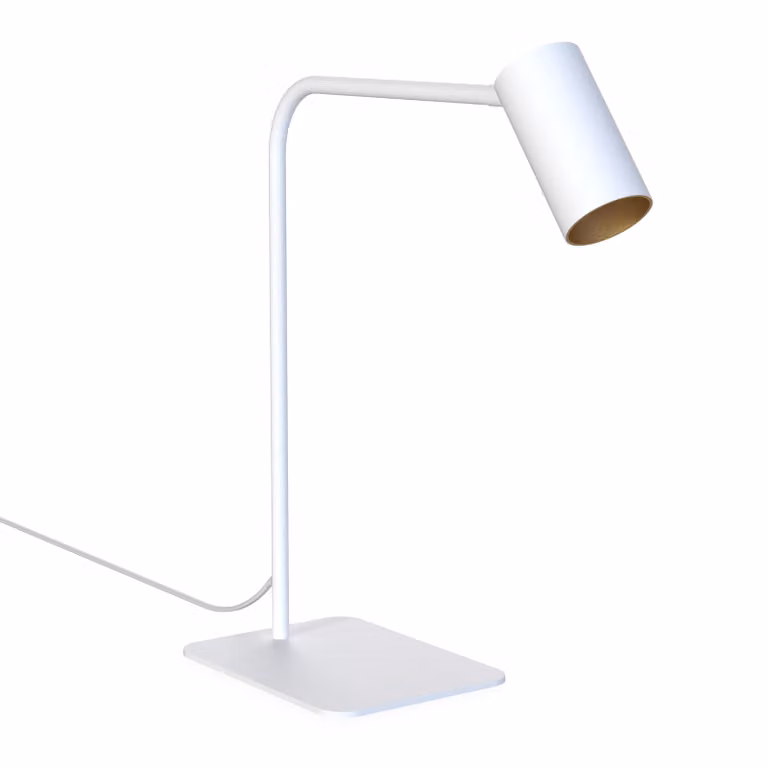 Lyora Kantoor tafellamp Mono wit metalen design