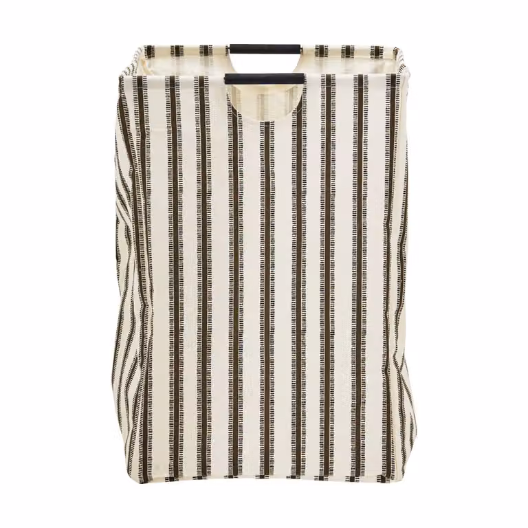 House Doctor Wasmand Vibes opvouwbaar met handvatten 40 x 60 cm 80 liter beige/bruin/wit