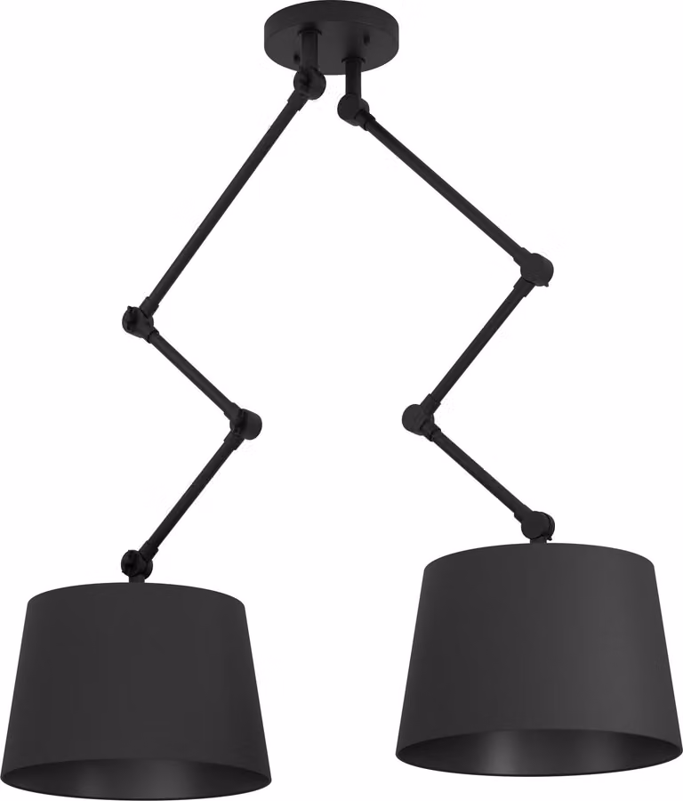 Eglo Pistunio Dubbele Hanglamp Zwart - Verstelbaar en Dimbaar - Metalen Accentlamp met E27 Fitting