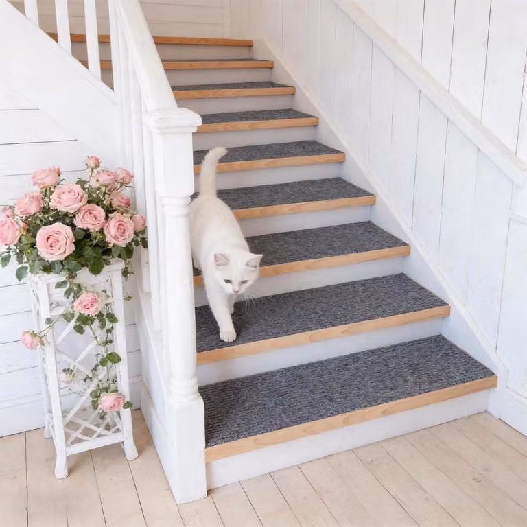 Set van trapmatten met antislip onderkant voor extra veiligheid, 26 x 52 cm
