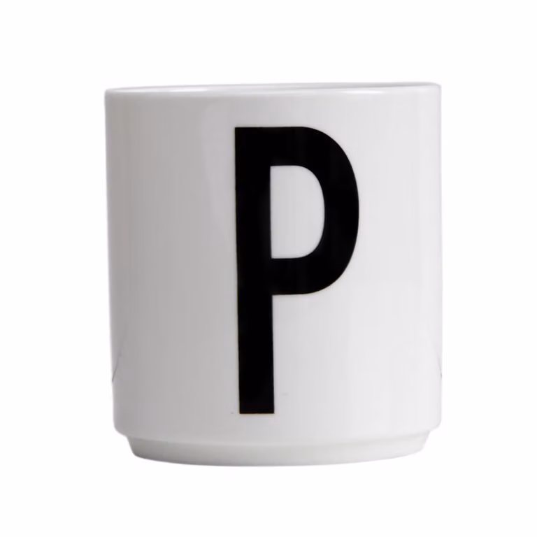 Design Letters Beker voor volwassenen, Wit, Keramiek