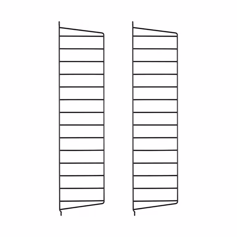 String wandpaneel Zwart, 2-pack, B: 75 cm, D: 20 cm