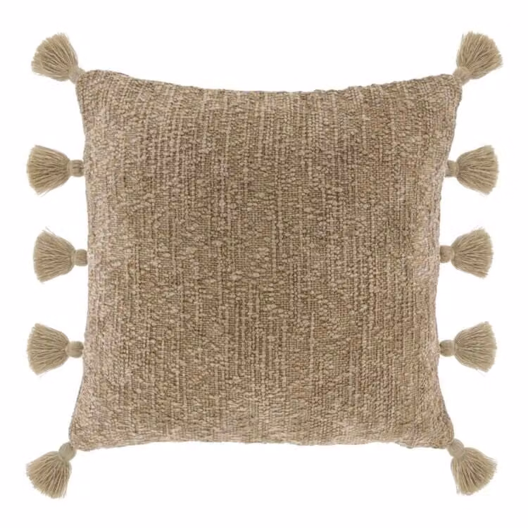Unique Living kussen Naomi taupe 45 x 45 cm