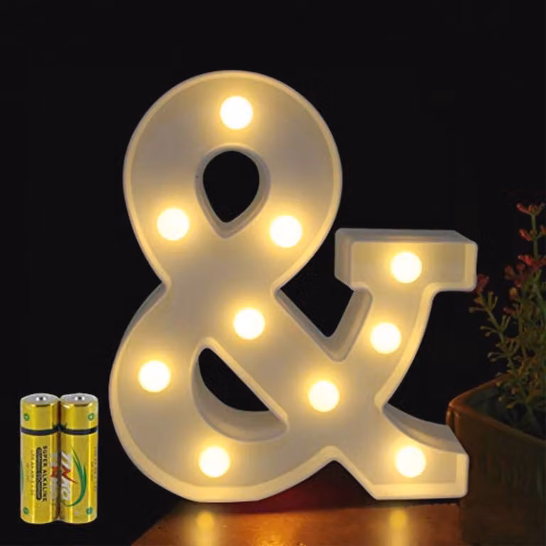 LED Alphabet Nachtlampje voor Kinderkamers en Feestdecoratie
