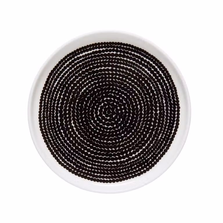 Marimekko Räsymatto bord zwart-wit Ø 13,5 cm