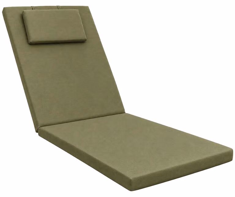 Beautissu Loft RL ligbedhoes voor tuinstoel, olijgroen, 200 x 60 x 5 cm