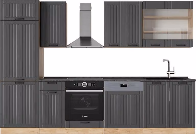 Vicco Fame-Line Complete keukeneenheid Donkergrijs en Antraciet 300 cm