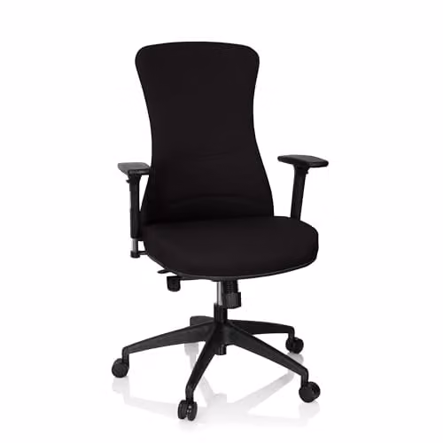 hjh OFFICE Office XT PRO 760010 Professionele bureaustoel met armleuningen en verstelbare zitdiepte, zwart