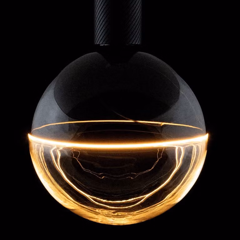 Segula Illusion LED Globe Decoratieve Lamp Zwart en Transparant - E27 - 6W - 260lm - 1900K - Ø 19cm