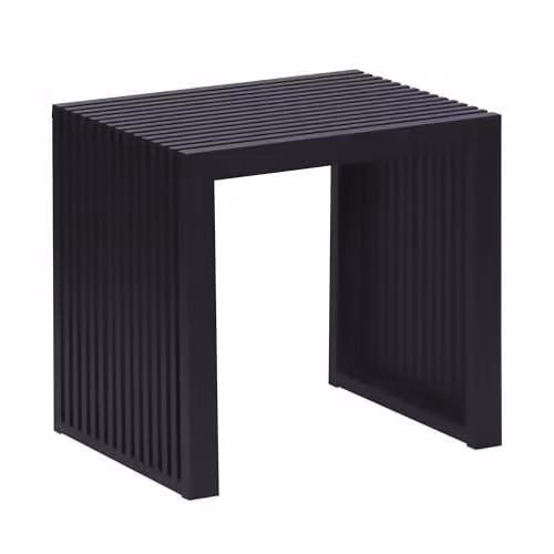 Relaxdays Zitbank van Bamboe en Rattan in Zwart, BxHxD: 45 x 43 x 33 cm