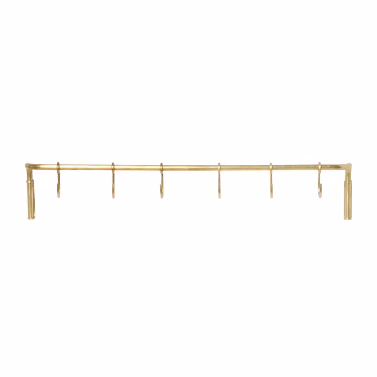 Ferm Living Keukenstang met 6 haken, Goud, Metaal