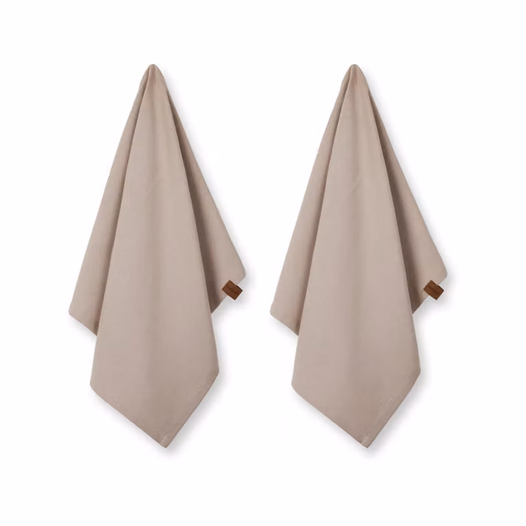 Humdakin ecologische theedoek 2-pack Light stone 45 x 70 cm