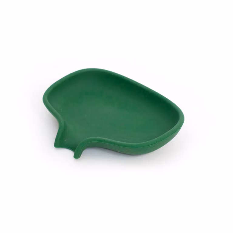 Bosign Zeepbakje met verborgen afvoertuit van silicone, Small, Donkergroen, B: 10,8 cm x D: 8,5 cm