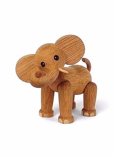 Spring Copenhagen Ollie handgemaakte houten olifantenfiguur voor op tafel