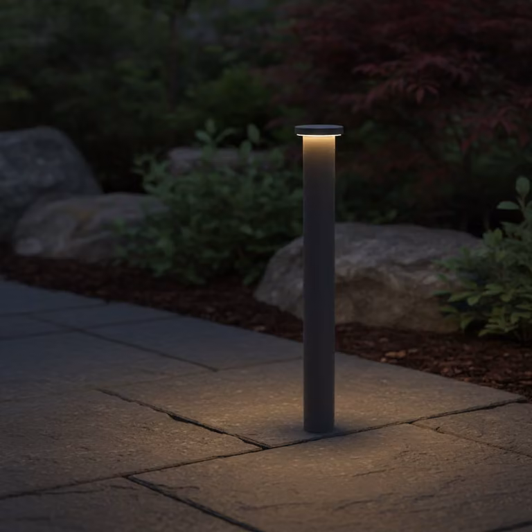 Lyora Moderne padverlichting Bast donkergrijs 65cm met warm wit LED-licht
