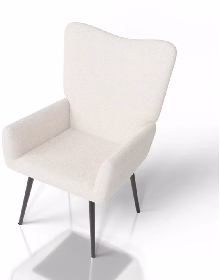 Odense Relaxfauteuil - Beige - Bouclé Stof - Scandinavisch Design