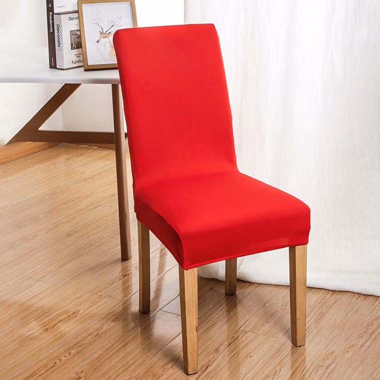 Set van 6 universele stretch-stoelhoezen voor eetkamerstoelen, afneembaar en wasbaar