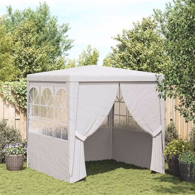 vidaXL Professionele partytent met zijwanden, 2 x 2 meter, wit, 90 g/m²