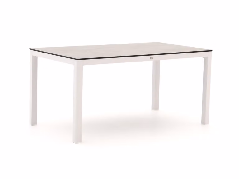 Bellagio Tuineettafel Bellagio - Rechthoekig - Kunststof en Aluminium - Grijs/Wit