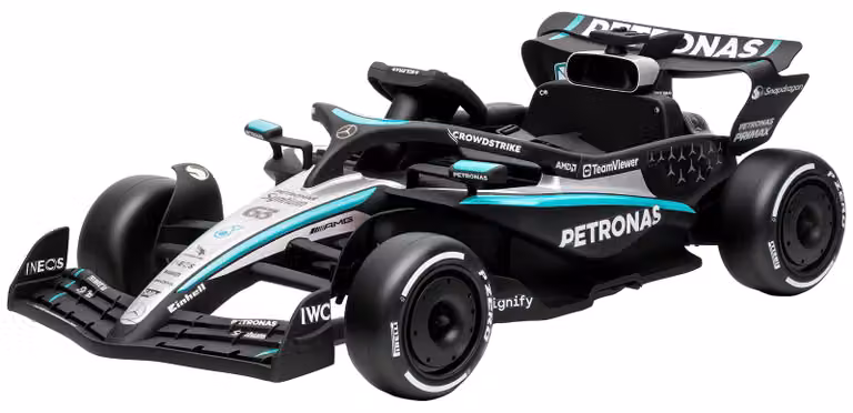 AIYAPLAY Mercedes-AMG PETRONAS F1 elektrische kindergo-kart, 12 volt, 5,5 km/u