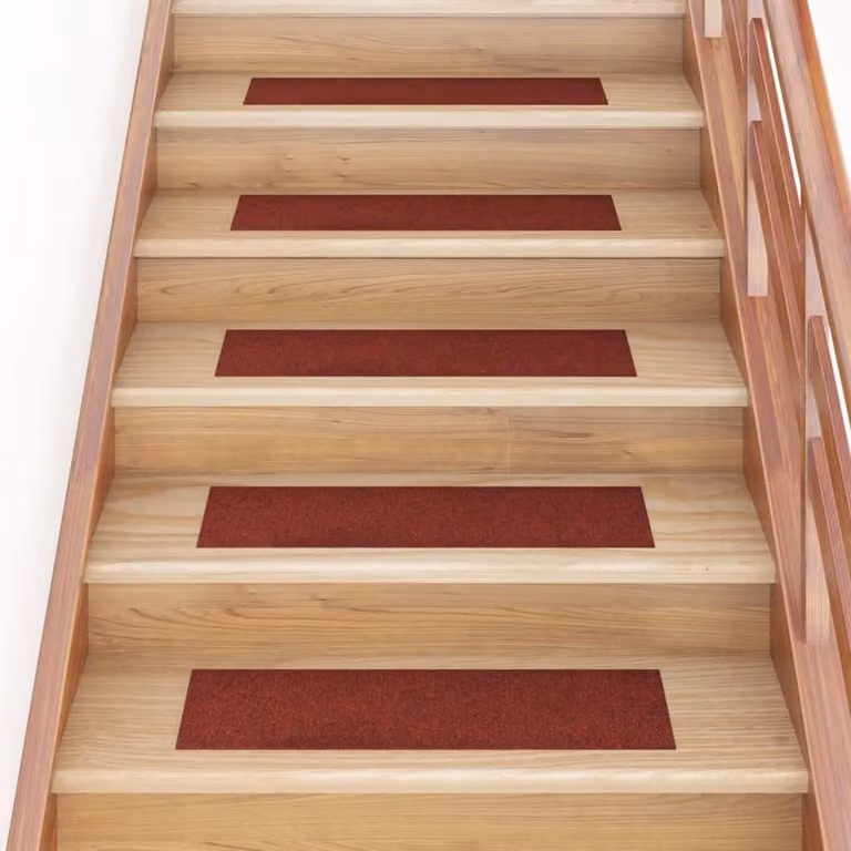 Zelfklevende Trapmatten Set Bordeauxrood - 15 Stuks - 76 x 20 cm