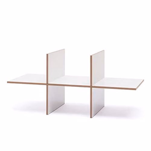 Tojo Hoge stapelaar modulair reksysteem in wit en antraciet met MDF-modules voor wandrek, boekenrek of cd-rek