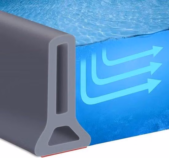 Benza Ibenzoa waterdichte douchevloer met siliconen afdichtstrip, grijs, 105 cm
