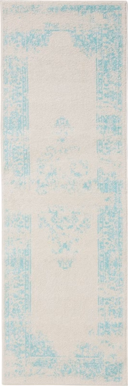 Interiyou vloerkleed Sintra, vintage, crème/turquoise, B: 80 cm, L: 240 cm