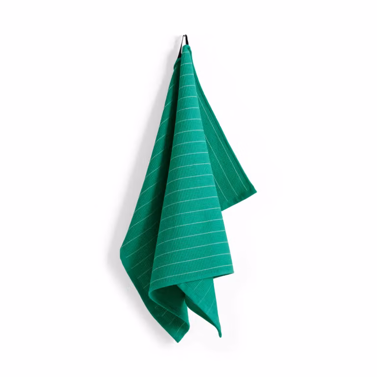 HAY Canteen keukendoek Emerald pinstripe 52 x 80 cm