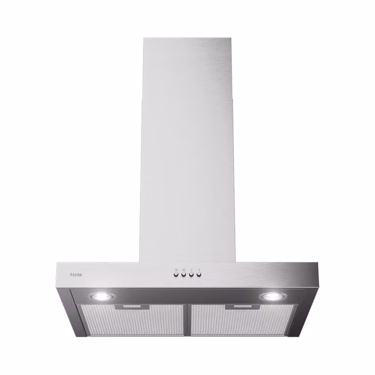 Etna AB260RVS Schouwkap in RVS Grijs voor Wandmontage met LED-display