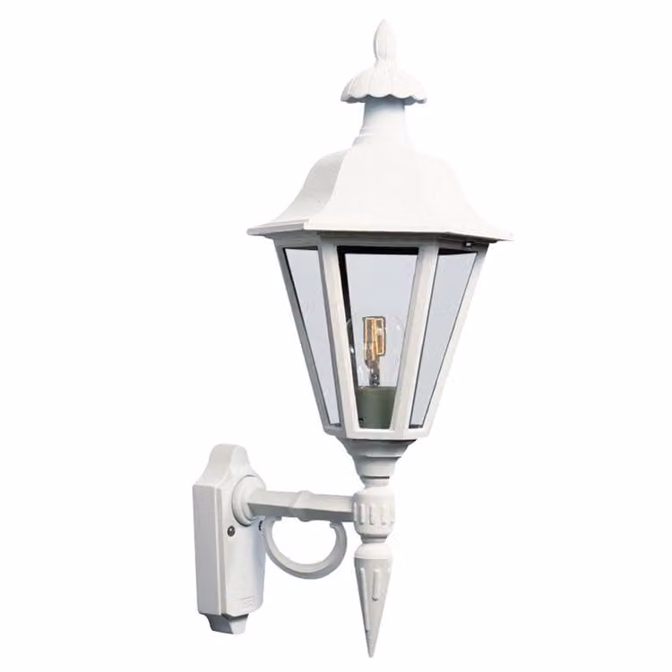 Klassieke muurlamp Pallas Up van Konstsmide in wit