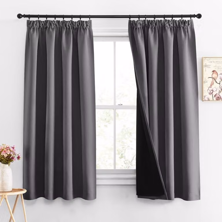 Pony Dance Blackout Gordijnen 100% Verduisterend - 2 Stuks - Grijs - 140 x 145 cm