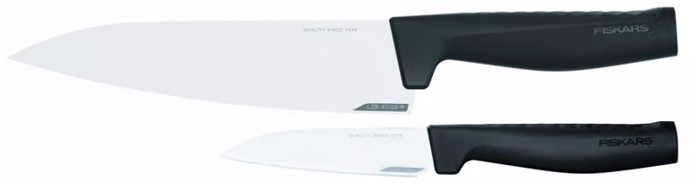 Fiskars Hard Edge chefmes set met 2 messen van 20 cm en 11 cm