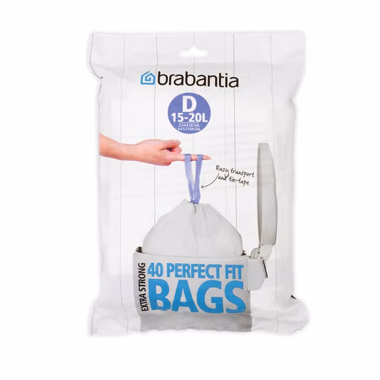 Brabantia PerfectFit afvalzakken D 15-20 l, 40 stuks per verpakking