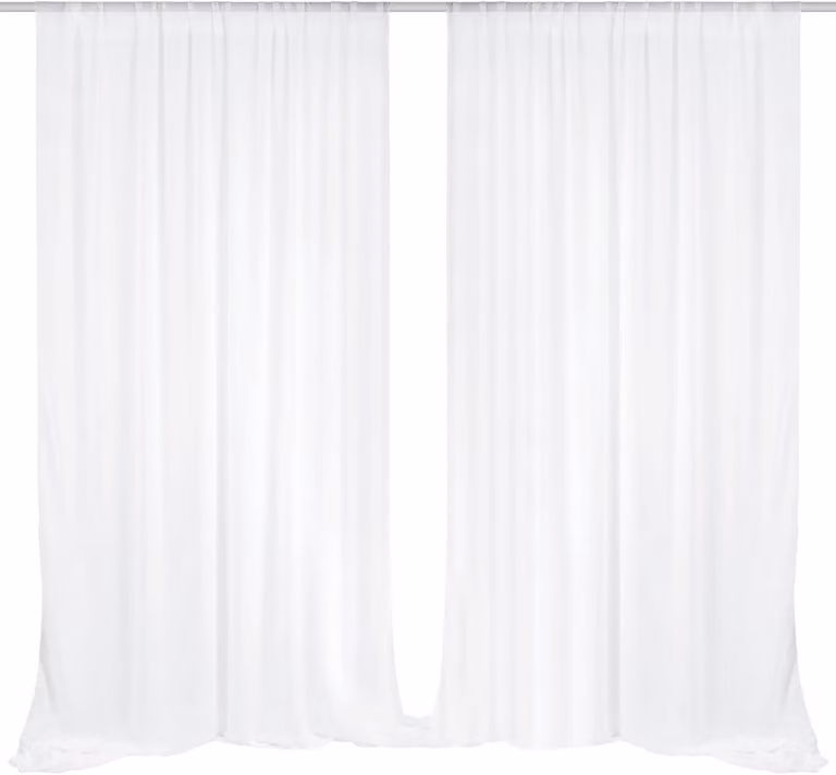 SnelShoppen Gordijnen met Witte Achtergrond van Tule en Chiffon voor Decoratie van Feesten, Bruiloften en de Huiskamer, 3x3m