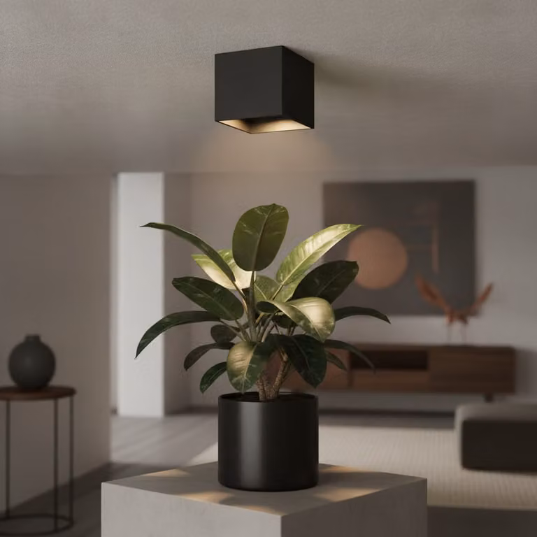 Artdelight Brock opbouw ledspot - Zwart - Aluminium