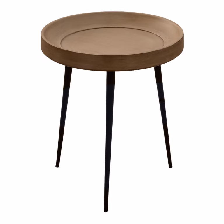 Lewis & Loft Bijzettafel Luus - FSC® Mangohout - Rond - Diameter: 46 cm - Mat bruin